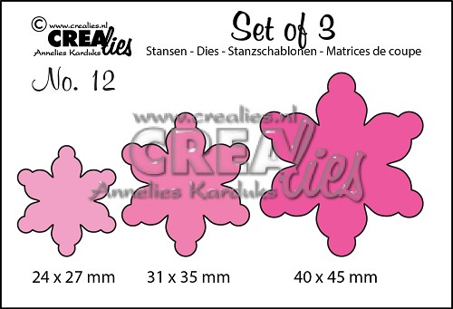 Set van 3 stansen no. 12, Bloemen 8