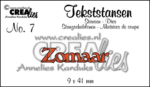 Tekststans no. 7 Zomaar