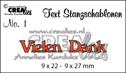 Text Stanzschablone no. 1 Vielen Dank