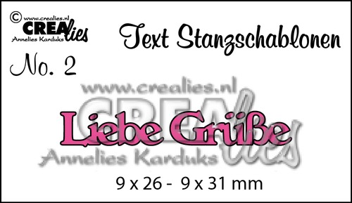 Text Stanzschablone no. 2 Liebe Grüße