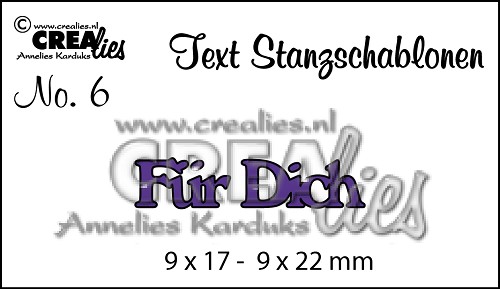 Text Stanzschablone no. 06 Für Dich