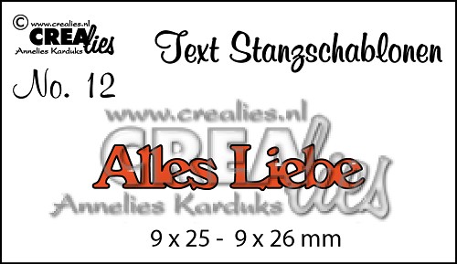 Text Stanzschablone no. 12 Alles Liebe