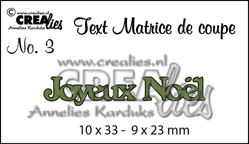 Matrice de coupe texte no. 3 Joyeux Noël
