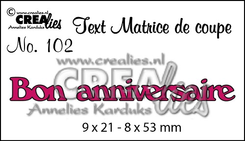 Matrice de coupe texte no. 102 Bon anniversaire