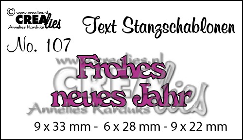 Text Stanzschablone no. 107 Frohes neues Jahr