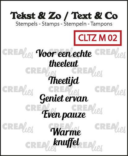 Tekst & Zo stempels, Mini tekst no. 2, thee A (NL)