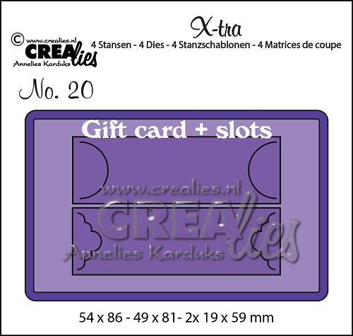 X-tra stansen no. 20, Cadeaukaart met schuifsysteem A