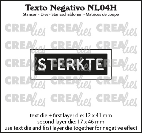 Texto Negativo stansen no. 04H, STERKTE (horizontaal)