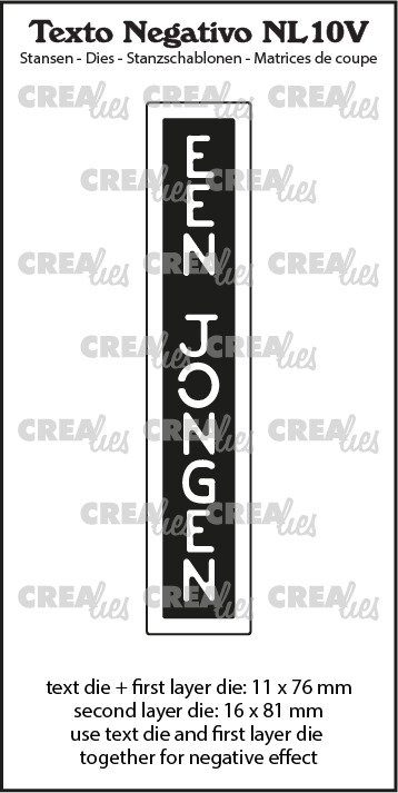 Texto Negativo stansen no. 10V, EEN JONGEN (verticaal)