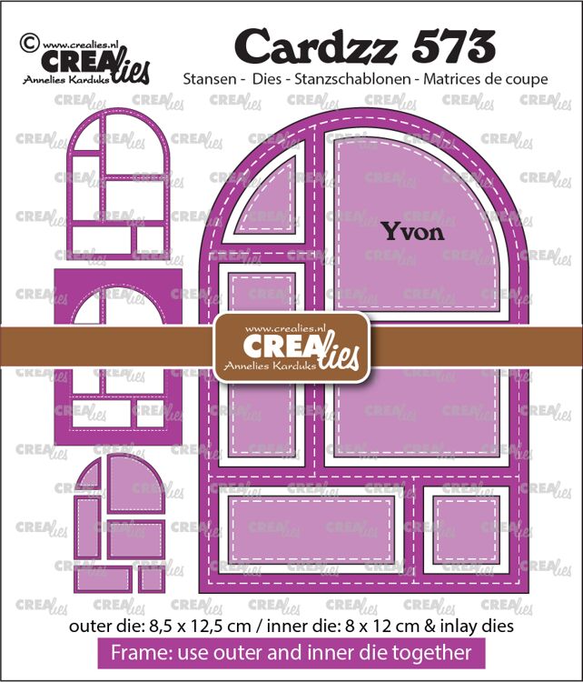 Cardzz stansen no. 573, Frame & Inlays Yvon (6 vlakken)