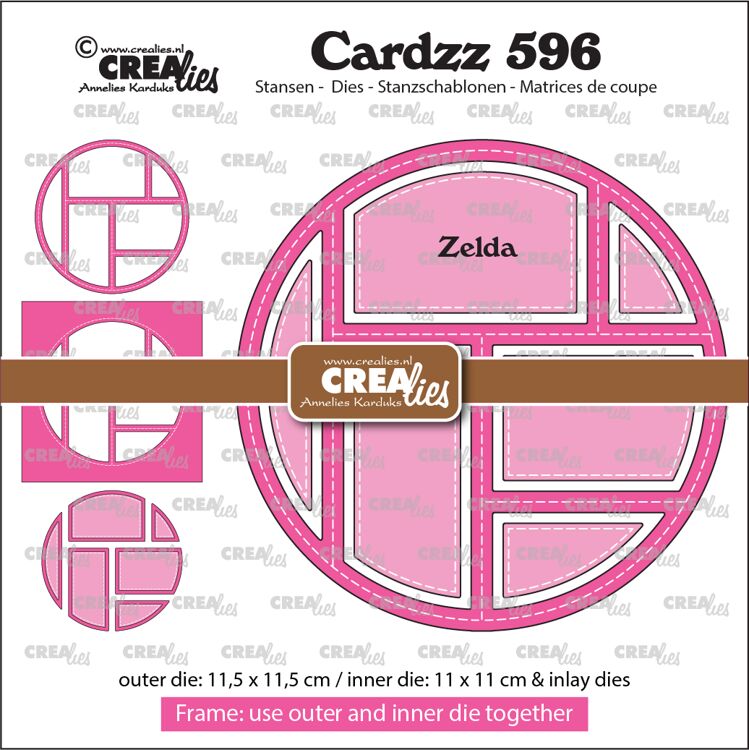 Cardzz stansen no. 596, Frame & Inlays Zelda (6 vlakken)