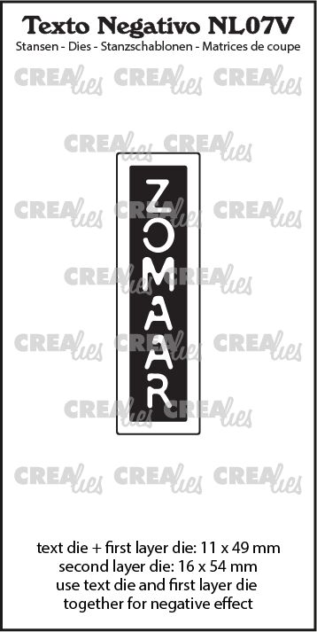 Texto Negativo stansen no. 07V, ZOMAAR (verticaal)