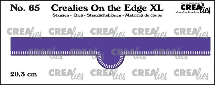 On the Edge XL stans no. 65; 20,3 cm met kleine streepjes