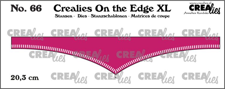 On the Edge XL stans no. 66; 20,3 cm met kleine streepjes