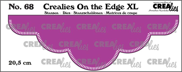 On the Edge XL stans no. 68; 20,5 cm met kleine streepjes