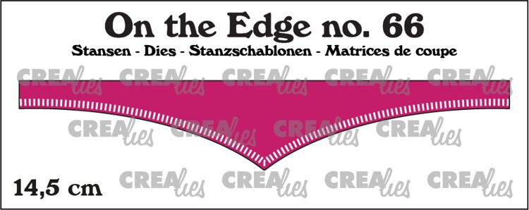 On the Edge stans no. 66; 14,5 cm met kleine streepjes