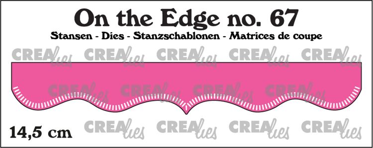 On the Edge stans no. 67; 14,5 cm met kleine streepjes
