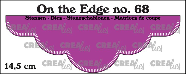 On the Edge stans no. 68; 14,5 cm met kleine streepjes