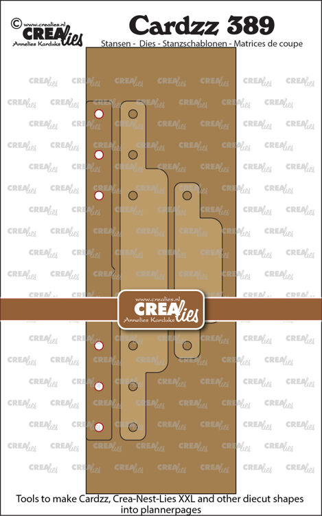 Cardzz stansen no. 389, Maak gestanste vormen (bijv. CLCZ, CLNestXXL) tot plannerpagina (3x)