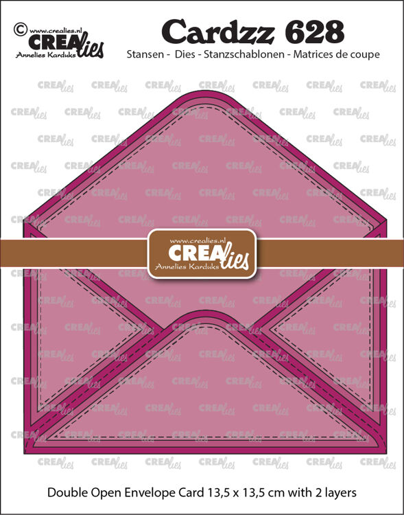 Cardzz stansen no. 628, Dubbele kaart Open envelop