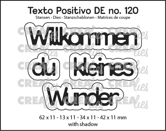 Texto Positivo Stanzschablonen no. 120, Willkommen du kleines Wunder