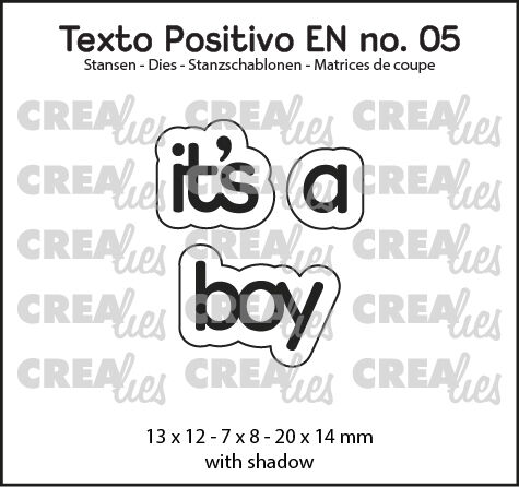 Texto Positivo stansen no. 05, it's a boy