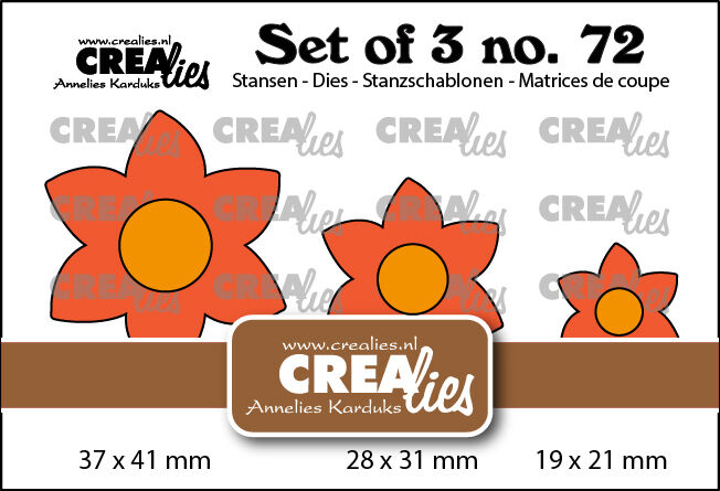 Set of 3 no. 72, Bloemen 29