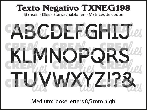 Texto Negativo stansen no. 198, Alfabet Middelgroot