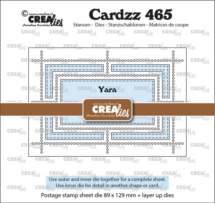 Cardzz stansen no. 466, Postzegelvel Zoey (rechthoek met ovaal