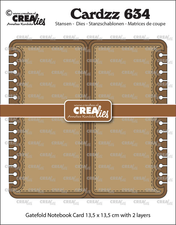 Cardzz stansen no. 634, Gatefold Notebook card vierkant