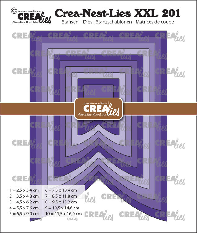 Crea-Nest-Lies XXL stansen no. 201, Vaandel C glad