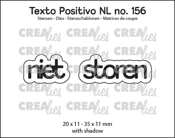 Texto Positivo stansen no. 156, niet storen